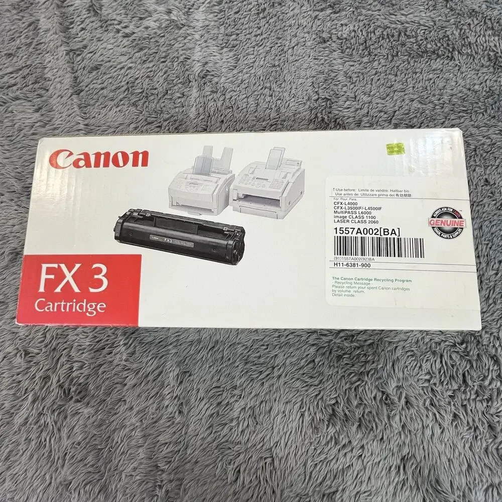 Genuine Canon FX3 Black Toner Cartridge 1557A002 BA New Faxphone L75 L80 CFX-L40